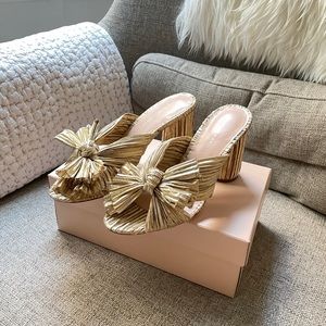 Loeffler Randall penny gold heels size 7.5